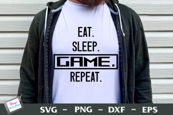 Eat Sleep Game Repeat 3 SVG Graphics & Crafts Review