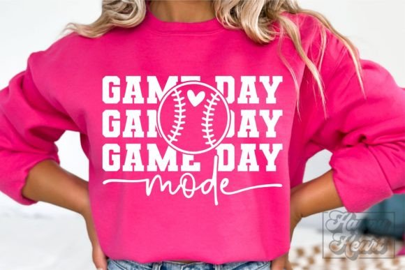 Game Day Mode Baseball Mama Shirt SVG: Graphics & Crafts for Publishers
