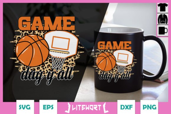 Game Day Y'all Basketball SVG Graphics for Crafts