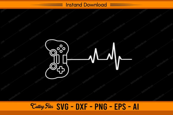 Game Heartbeat Graphics for Crafts and Small Business