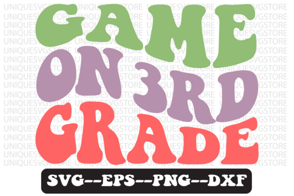 Game on 3rd Grade Retro Svg Graphics for Crafts & Branding