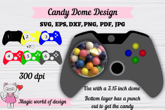 Gamer Candy Dome: Game Console SVG Graphics for Crafts