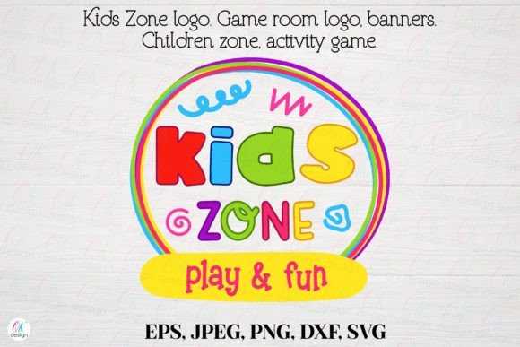 Kids Zone Logo 11: Game Room Graphics for Brand Design