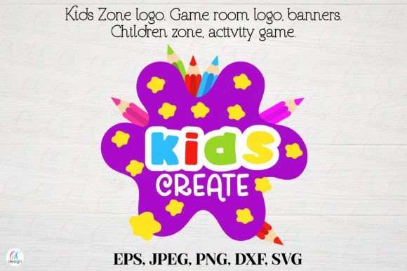 Kids Zone Logo 27: Game Room Graphics for Crafts