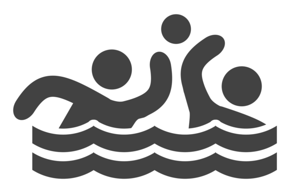 People Playing in Water Icon: Beach Game Graphics for Crafts & Branding