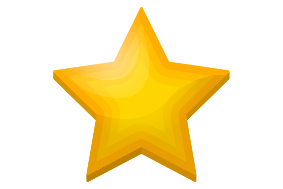 Shiny Star UI Element for Embroidery Projects