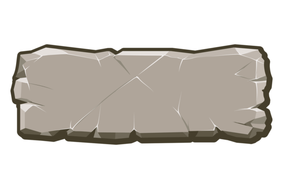 Stone Interface Element. Game Menu Butto for Crafts & Graphics