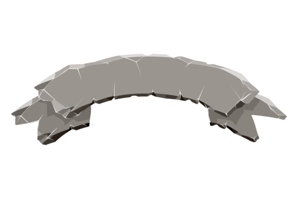 Stone Ribbon Banner for Crafts and Graphics