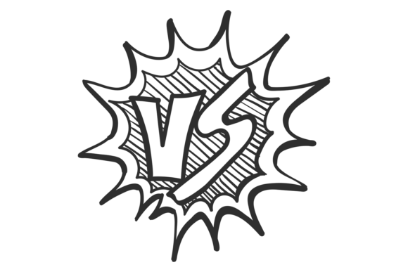 Super Fight Versus Power Game Match Ske Graphics & Crafts